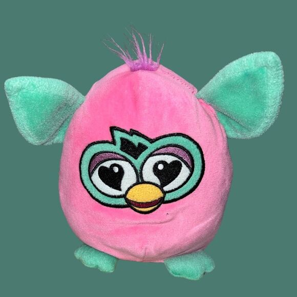 Toy Factory Furby Pink & Green Stuffed Animal Plush Toy 8” - Picture 3 of 4